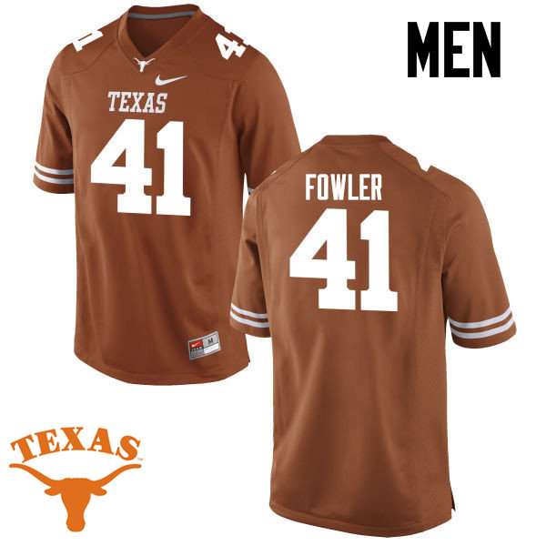Men #41 Erick Fowler Texas Longhorns College Football Jerseys-Tex Orange